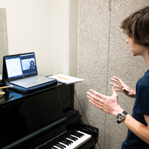 UNT virtual music lessons with a Dallas ISD students